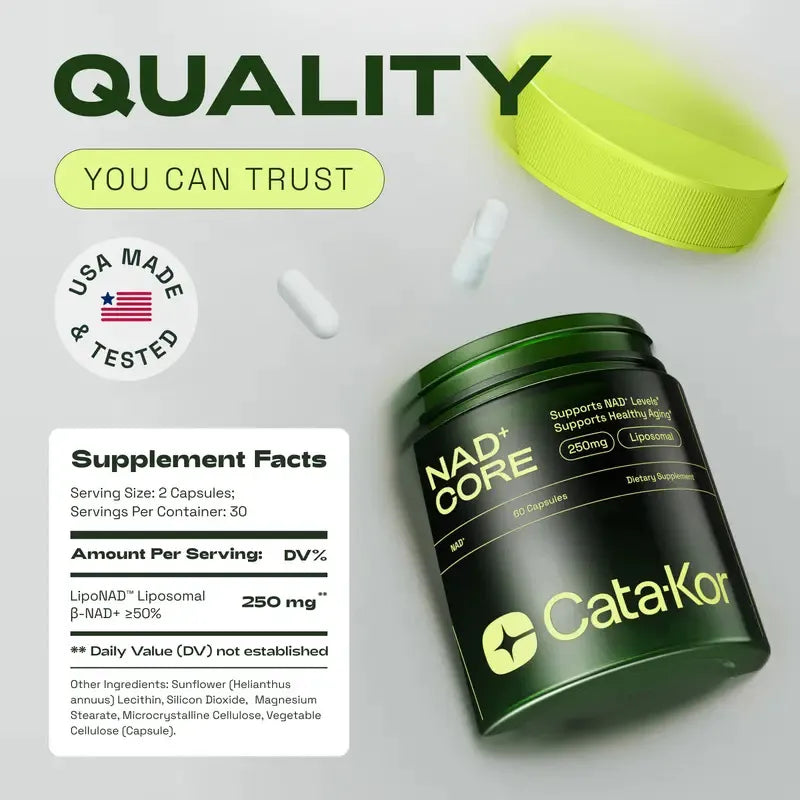 Cata-Kor Nicotinamide Capsules NAD+ Supplement